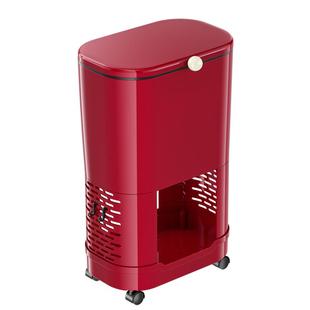 厨房垃圾桶家用2026新款加高可移动双层滑盖免弯腰专用大号大容量