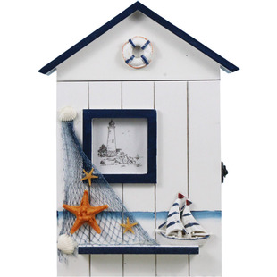 地中海洋装饰钥匙盒玄关壁饰小屋钥匙收纳盒多款可选送小礼物包邮