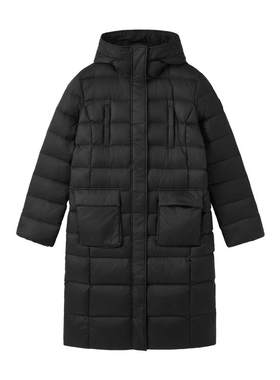 AIGLE长款羽绒服防泼水户外保暖