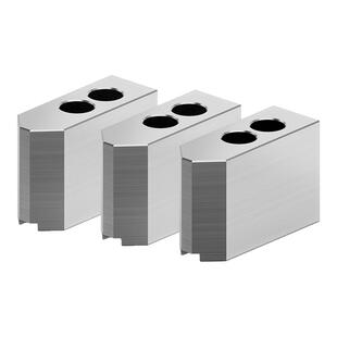 液压卡盘三爪孔位后移生爪软爪5寸6寸8寸10寸加高120度尖角车床卡