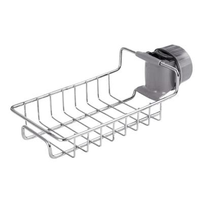 免打孔水龙头置物架厨房双层不锈钢收纳沥水架洗碗池免水槽抹布架