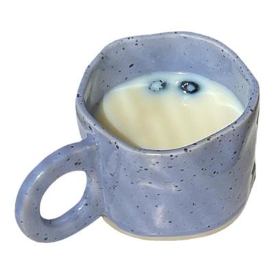 ins咖啡杯韩式小众随性泼墨陶瓷