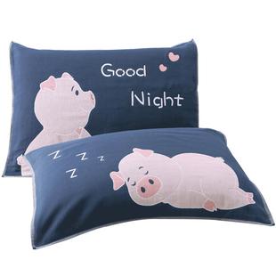 2条金号枕巾纯棉多层纱布全棉一对装枕头巾垫巾a类儿童吸汗新疆棉