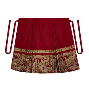 织造司原创明制汉服缔结飞机袖红色马面裙女订婚礼服敬酒服结婚服