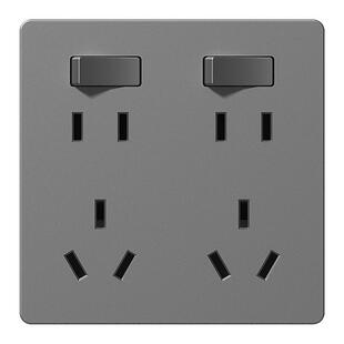 86型多孔插座带开关独立控制二开十孔开关面板6六孔厨房专用插座