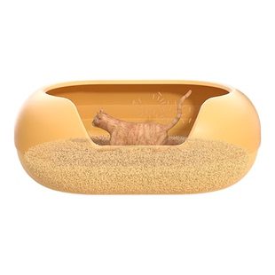 猫砂盆超大号防外溅半封闭厕所沙盆特大号巨型开放式巨无霸专用盆