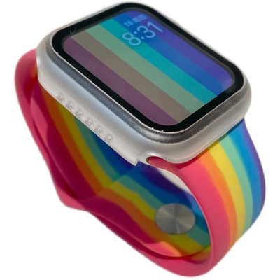 适用苹果手表S11se3防摔壳膜一体