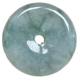 缅甸A货冰飘蓝花翡翠迷你路路通吊坠白月光平安扣手链锁骨链耳坠