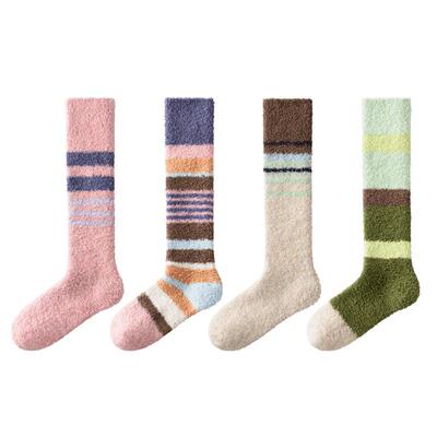 501Color女士基础小腿绒绒袜