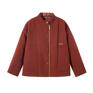 半度闲女童年装红色棉服双面穿外套洋气2025新款儿童冬季喜庆棉衣