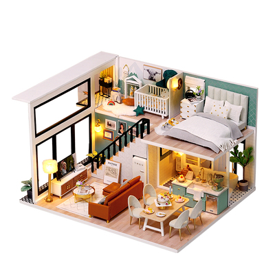 智趣屋diy小屋双层别墅模型