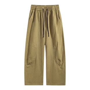 悟空有货美式复古洗水做旧工装裤男潮牌街头宽松阔腿休闲百搭长裤