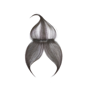 胎毛刘海假发女自然前额真发假刘海补发中分八字轻薄发际线假发片