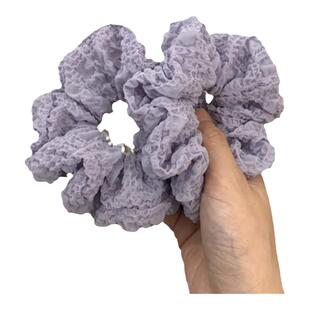 Sunup_Q  韩国 ins 薰衣草奶昔~泡泡褶皱大肠发圈发饰 0421