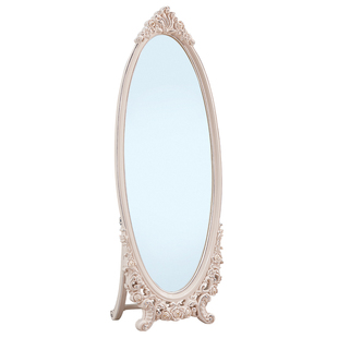 欧式穿衣镜 美式全实木雕花落地镜子全身镜卧室奢华换衣镜试衣镜