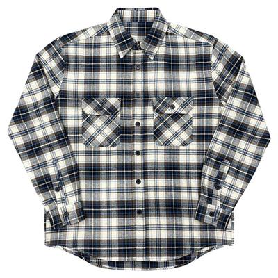 蓝条纹格子法兰绒衬衫艺兴同款