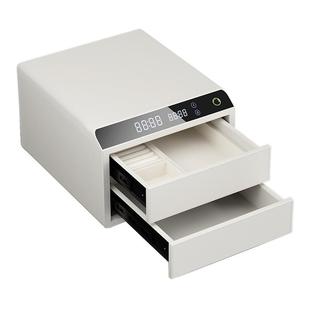 虎牌指纹蓝牙保险柜家用小型抽屉式保险箱防盗双层抽屉柜 全钢珠宝首饰盒台式收纳盒办公隐藏新品入衣柜