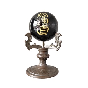 黑曜石神风乾坤转yun球家居风水布局摆件环境摆件