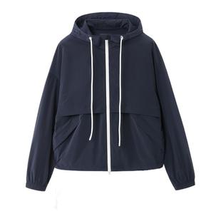 【孙俪同款】OVV2026春夏新款女装连帽落肩袖休闲夹克外套