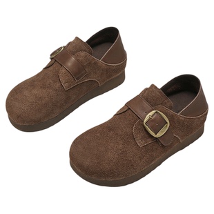 millies妙丽勃肯鞋女2025秋季新款外穿单鞋厚底增高休闲鞋一脚蹬