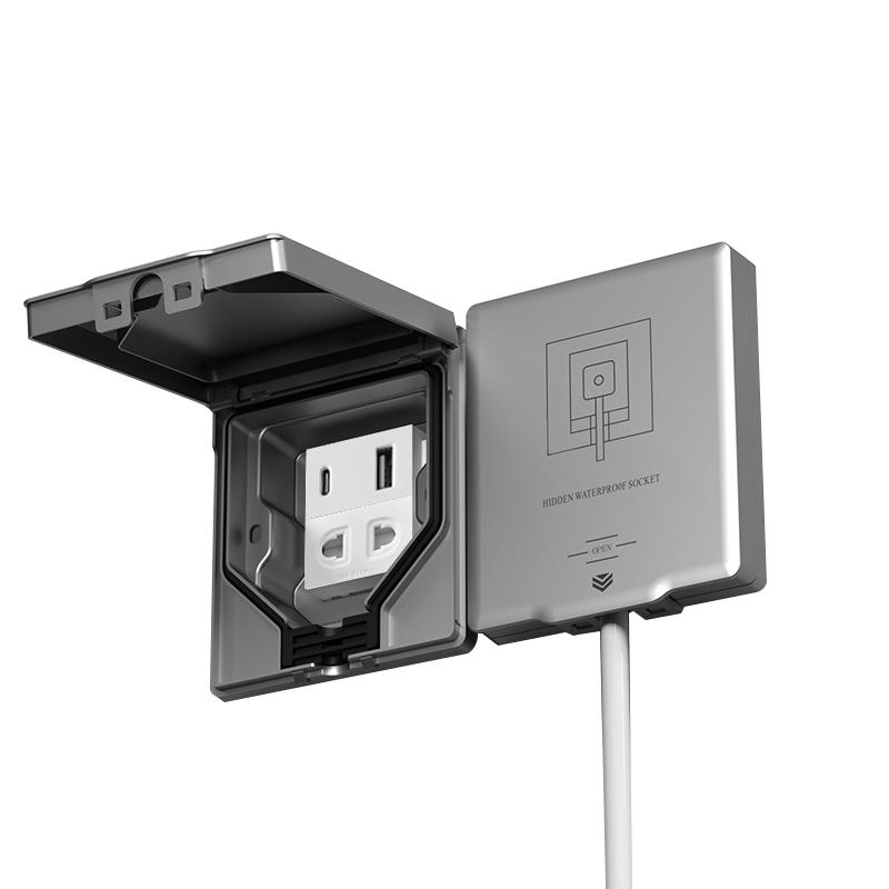 86型通用USB二插防水插座面板