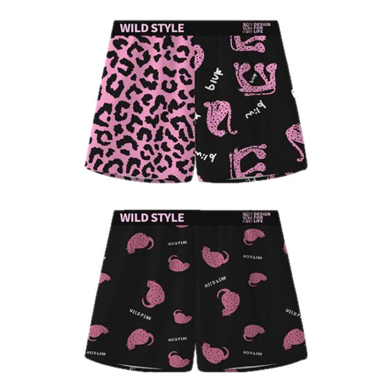 男士阿罗裤男豹纹居家休闲四角裤