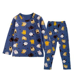 儿童莱卡棉秋衣秋裤套装宝宝长袖线衣裤男童女童纯棉衬衣衬裤秋冬