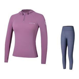 WaterTime防晒游泳衣女款新款长袖分体海边浮潜衣冲浪潜水服套装