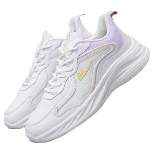 回力女鞋皮面运动鞋2026春季新款软底轻便跑步小白鞋子女款防泼水