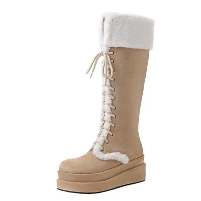 雪地靴女冬季加厚两穿过膝长筒靴