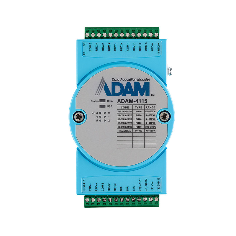 研华ADAM-4115通讯6通道热电阻RS-485远程IO模块温度监控应用特价