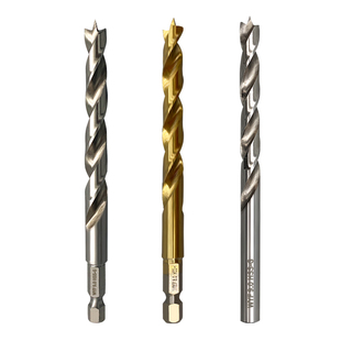 高速钢木工麻花钻头打孔三尖超硬直柄手电转钻六角柄果树输液4.0