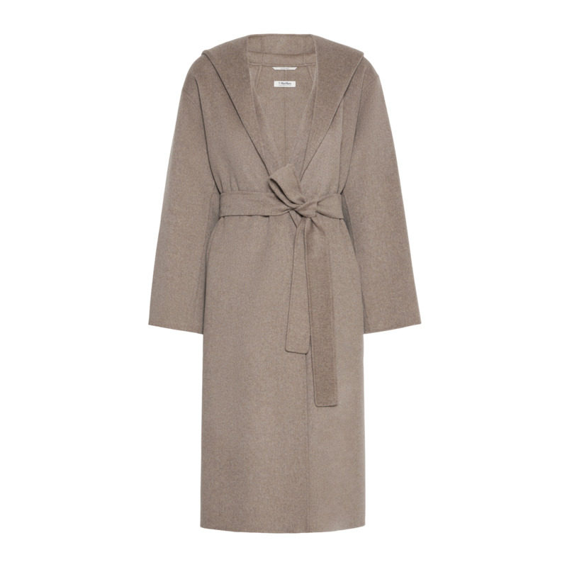 【秋冬新降】MaxMara 26新品女装羊毛浴袍连帽大衣9016126306&