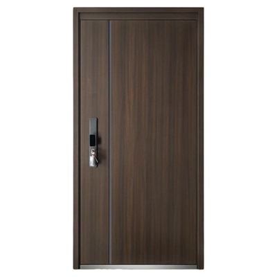 新品甲级门无门楣木纹入户门中式防盗门锌合金大门单元楼进户门