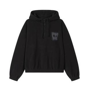 Dangerouspeople薛之谦dsp秋季宽松摇粒绒休闲百搭半开襟连帽卫衣