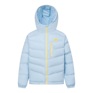 Amoeba复古撞色拉链连帽排骨棉服女冬季宽松加厚保暖棉袄休闲外套