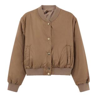 Max Mara 女士双面两穿短款飞行员夹棉夹克薄款棉服外套 GREENBI