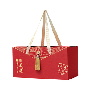 年货包装盒新年礼盒空盒高档特产手工农产腊肉卤味熟食礼品盒定制