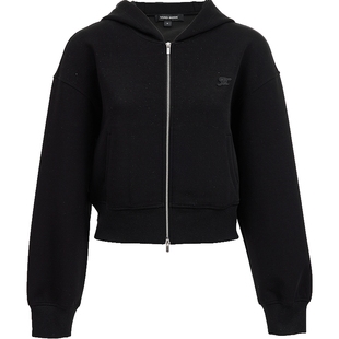 Vero Moda外套女2025冬季新款闪粉短款字母连帽开衫卫衣3254J9002