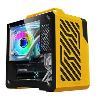 玩嘉铝元素手提紧凑便携ITX/MATX侧透水冷台式迷你纯白电脑小机箱