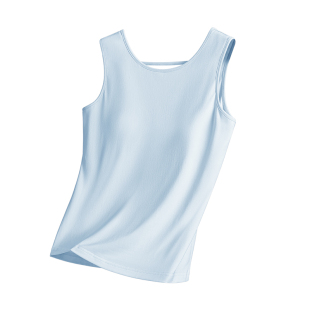 三伏天晒背专用衣女带胸垫纯棉短袖户外养生晒太阳神器防晒按摩衣