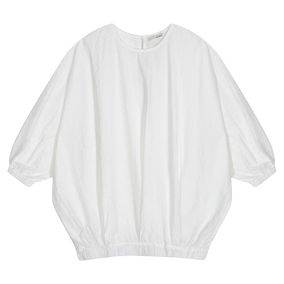 BUCH WEAR T恤女2026春季新款简约棉质宽松花苞式长袖上衣605681