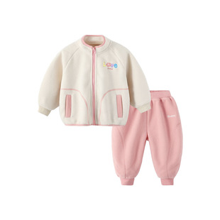 女童套装秋季小宝宝外套摇粒绒女孩裤子春秋婴儿衣服儿童童装秋装