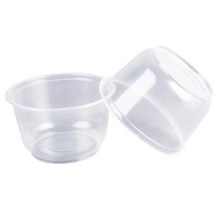 一次性碗带盖塑料碗快餐汤碗家用外卖打包盒环保圆形透明饭盒