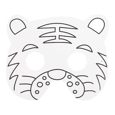 卡通涂鸦填色面具儿童diy画礼品