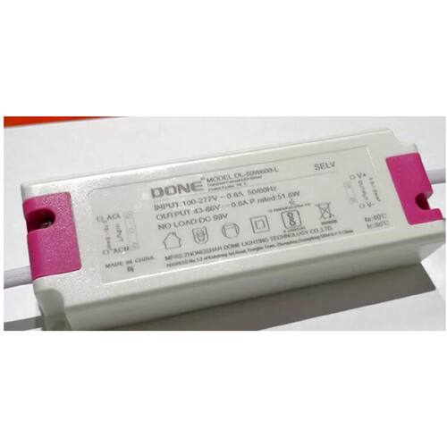 DONE东菱电源LED驱动镇流器DL-50W600-L 43-86V/0.6Ａ天花顶灯用