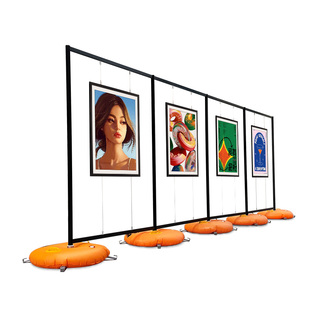 户外注水防风八棱柱展板书画屏风展板展览隔断宣传展示摄影展画架