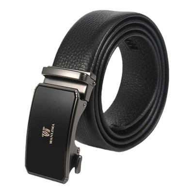 万里马2025年新款男士牛皮皮带商务休闲年轻人内穿式自动扣腰带