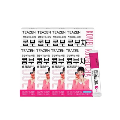 韩国直邮TEAZEN康普茶7种口味新款人气口味健康饮品80包实惠装