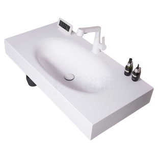 国产可丽耐肤感一体盆洗漱池卫生间洗手台亮光洗手台尺寸颜色定制